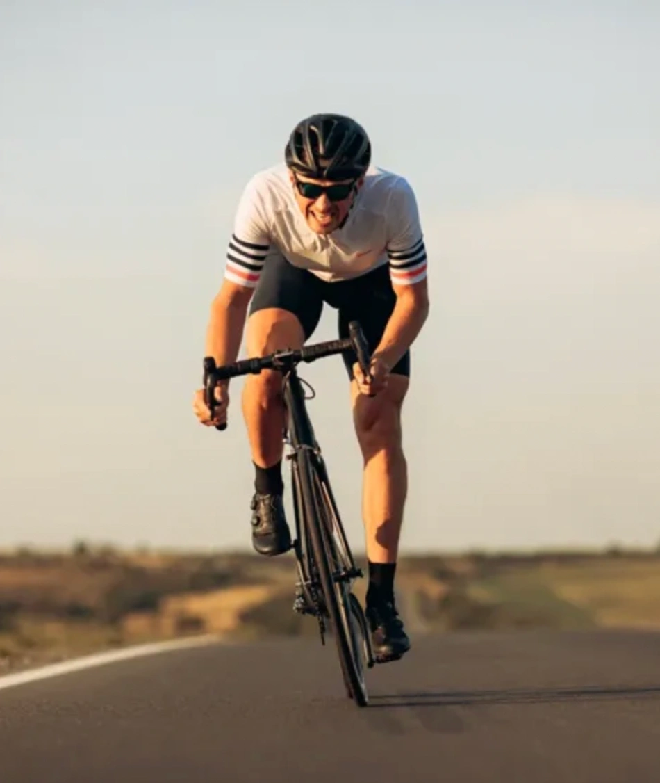 Man riding bicycle